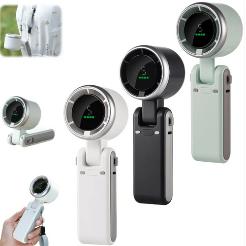 Hanging Neck Outdoor 180 Degree Folding Desktop Mini Fan Hand-held Folding High-speed Powerful Turbo Fan